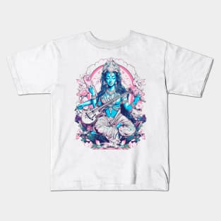 Revering Sarasvati: The Hindu Goddess of Knowledge, Wisdom, and the Arts Kids T-Shirt